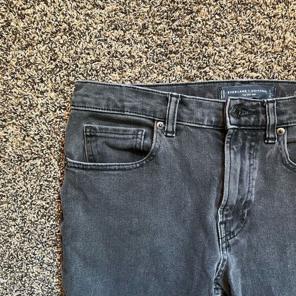 Everlane Jeans Men's 30x32 Washed Black Denim Slim Fit‎ Zip Fly Casual Wear - Picture 3 of 6